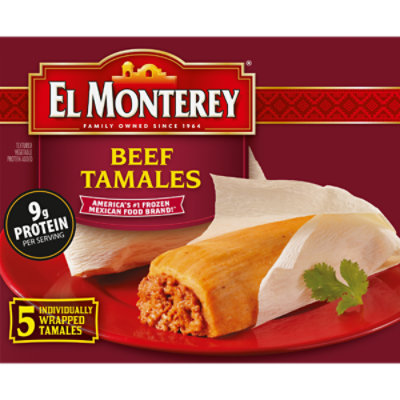 El Monterey Frozen Mexican Beef Tamales 5 Count - 22.5 Oz - Image 3