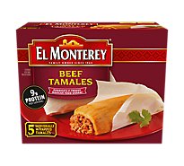 El Monterey Frozen Mexican Beef Tamales 5 Count - 22.5 Oz