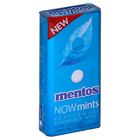 Mentos Now Mints Sugarfree Peppermint - 1.09 Oz