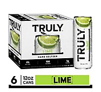 Truly Hard Seltzer Spiked & Sparkling Water Colima Lime 5% ABV Slim Cans - 6-12 Fl. Oz.