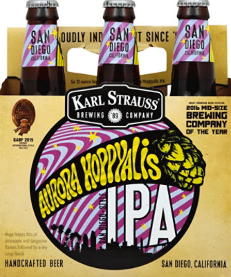 Karl Strauss Brewing Aurora Hoppyalis Ipa In Bottles - 6-12 Fl. Oz. - Image 2