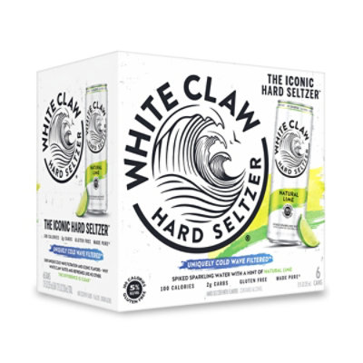 White Claw Beer Hard Seltzer Natural Lime - 6-12 Fl. Oz.