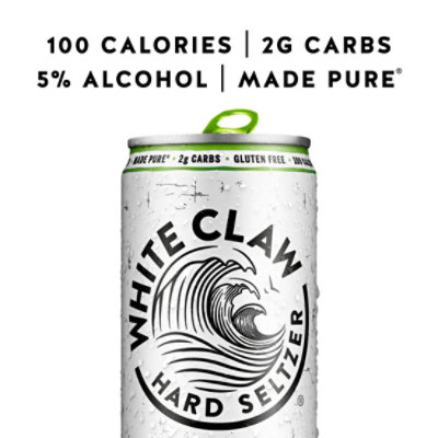 White Claw Beer Hard Seltzer Natural Lime - 6-12 Fl. Oz. - Image 3