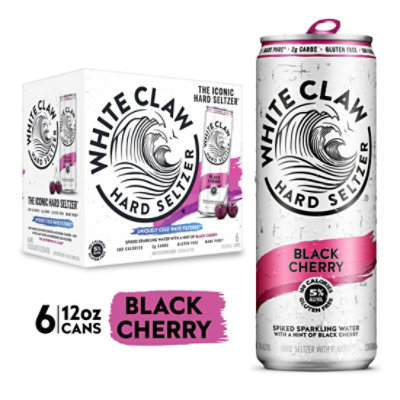 White Claw Beer Hard Seltzer Black Cherry - 6-12 Fl. Oz.