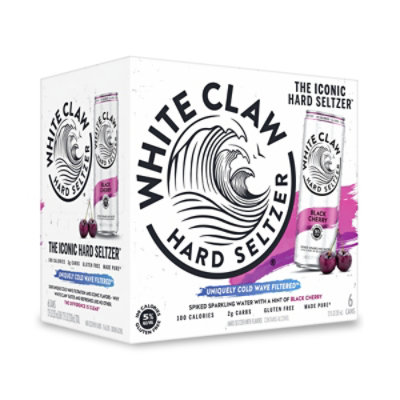 White Claw Beer Hard Seltzer Black Cherry - 6-12 Fl. Oz. - Image 1