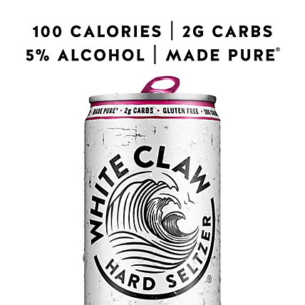 White Claw Beer Hard Seltzer Black Cherry - 6-12 Fl. Oz. - Image 3