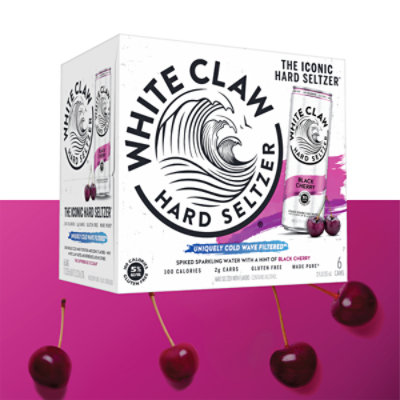 White Claw Beer Hard Seltzer Black Cherry - 6-12 Fl. Oz. - Image 4