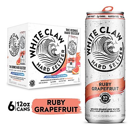White Claw Grapefruit Hard Seltzer In Cans - 6-12 Fl. Oz. - Image 2