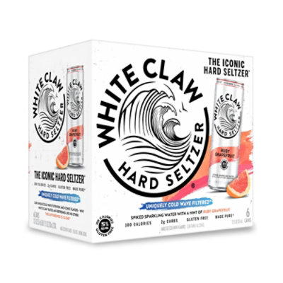 White Claw Grapefruit Hard Seltzer In Cans - 6-12 Fl. Oz. - Image 1