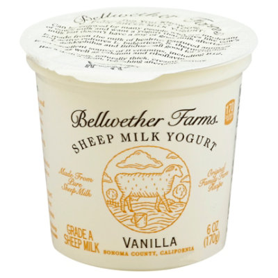 Bellwether Farms Yogurt Sheep Vanilla - 6 Oz - Image 1