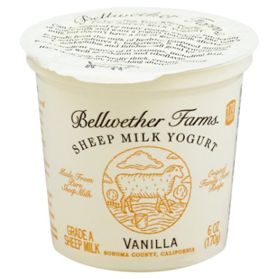 Bellwether Farms Yogurt Sheep Vanilla - 6 Oz