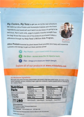 Erin Baker's Ultra Protein Peanut Butter Granola - 12 Oz - Image 6