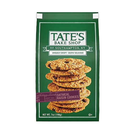 Tates Bake Shop Cookies Oatmeal Raisin - 7 Oz
