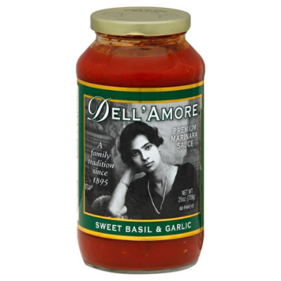 Dell Amore Marinara Sauce Sweet Basil & Garlic Jar - 25 Oz - Image 1