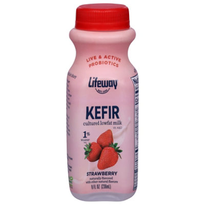 Lifeway Kefir Low Fat Strawberry Smoothie - 8 Fl. Oz. - Image 2