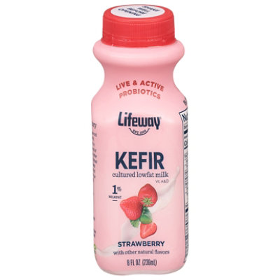Lifeway Kefir Low Fat Strawberry Smoothie - 8 Fl. Oz.