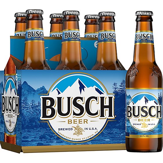 Busch Beer In Bottles - 6-12 Fl. Oz.