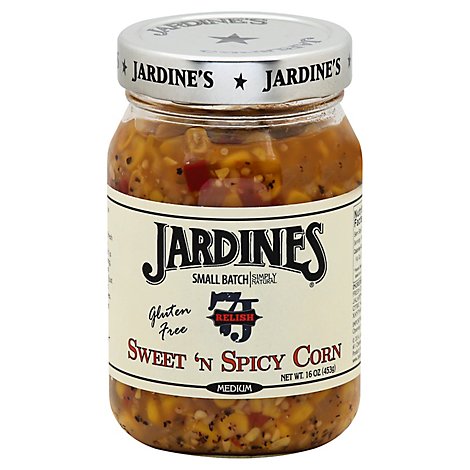Jardines Relish Medium Sweet n Spicy Corn - 16 Oz