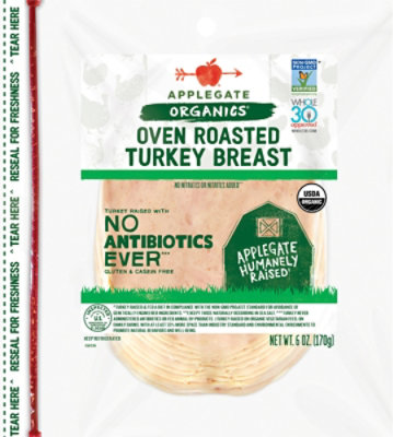 Applegate Organic Oven Roasted Turkey Breast - 6 Oz - Image 2