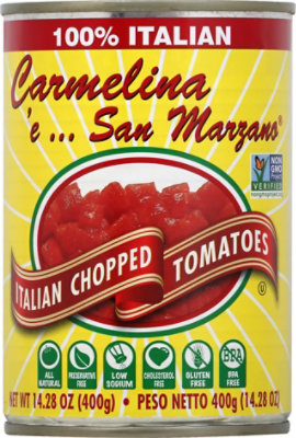 Carmelina e San Marzano Italian Chopped Tomatoes - 14.28 Oz - Image 2