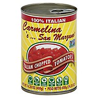 Carmelina e San Marzano Italian Chopped Tomatoes - 14.28 Oz - Image 1