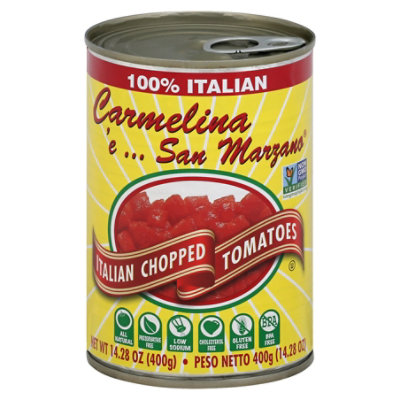 Carmelina e San Marzano Italian Chopped Tomatoes - 14.28 Oz - Image 1