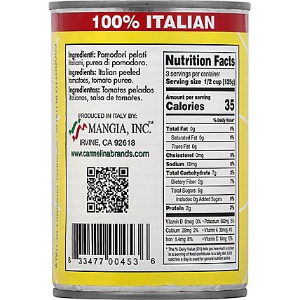 Carmelina e San Marzano Italian Whole Tomatoes - 14.28 Oz - Image 6