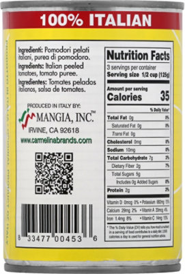 Carmelina e San Marzano Italian Whole Tomatoes - 14.28 Oz - Image 6