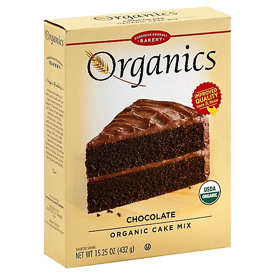 European Gourmet Bakery Organics Cake Mix Chocolate - 15.25 Oz