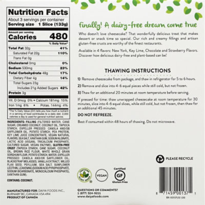Daiya Dairy Free Gluten Free Key Lime Vegan Cheesecake Dessert - 14.1 Oz - Image 5