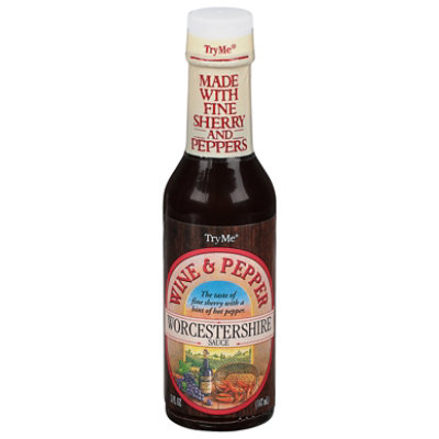 TryMe Sauce Worcestershire Wine & Pepper - 5 Fl. Oz.