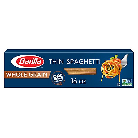 Barilla Pasta Spaghetti Thin Whole Grain Box - 16 Oz