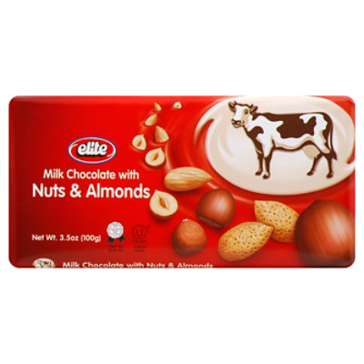 Elite Chocolate Bar With Hazelnuts And Almonds  Oz - ACME Markets