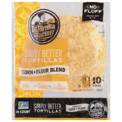 La Tortilla Factory Tortillas Corn+Flour 50/50 Stoneground Bag 10 Count - 11.29 Oz - Image 3