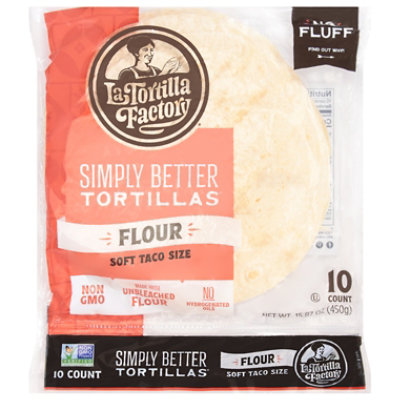 La Tortilla Factory Tortillas Flour Soft Taco Size Bag 10 Count - 15.87 Oz - Image 3