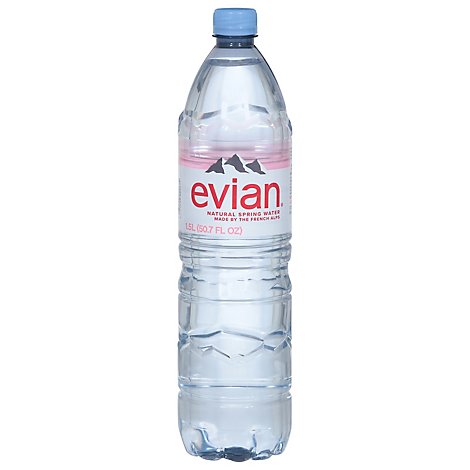 evian Natural Spring Water Bottle - 1.5 Liter