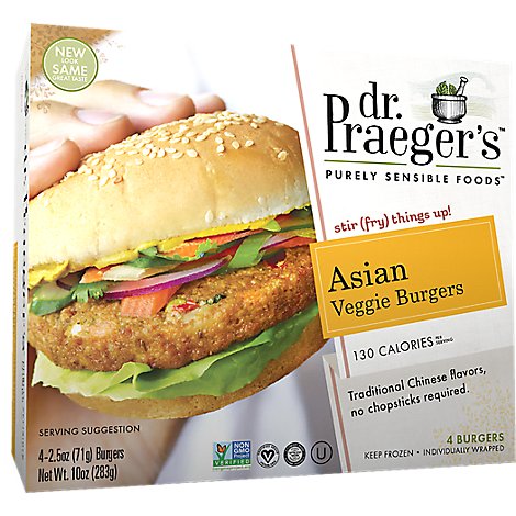 Dr P Burger Veggie Asian - 10 Oz