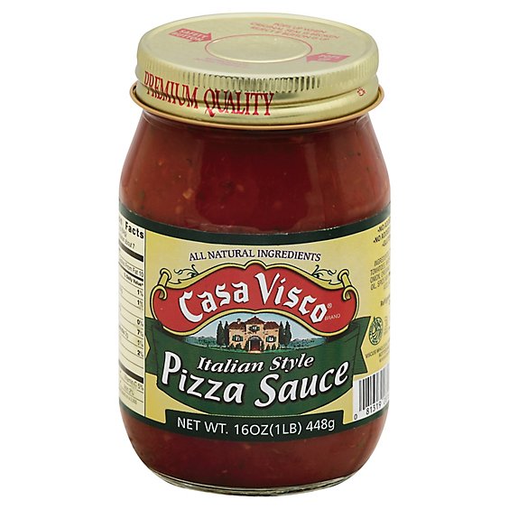 Casa Visco Pizza Sauce Italian Style Jar - 16 Oz
