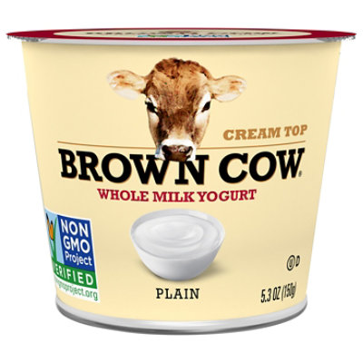 Brown Cow Cream Top Yogurt Whole Milk Plain - 5.3 Oz - Image 3