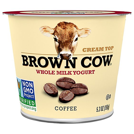 Brown Cow Cream Top Yogurt Whole Milk Coffee - 5.3 Oz