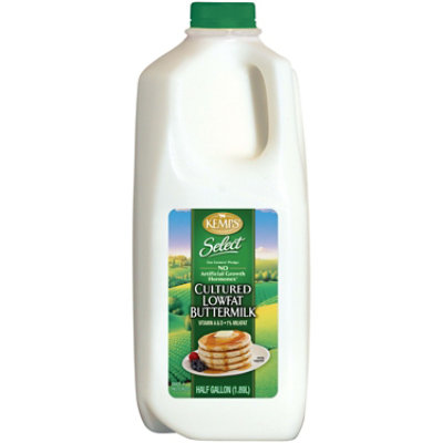 Kemps Select Cultured 1% Lowfat Buttermilk Plastic Jug - 0.50