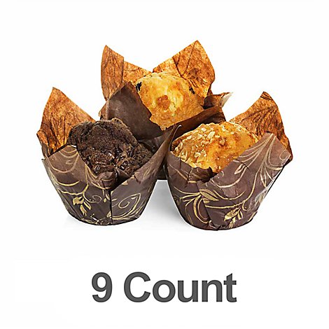 Bakery Muffins Variety Ztf 9 Count - Each