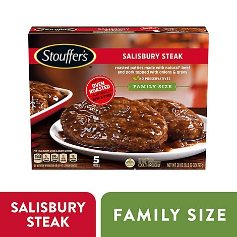 Stouffer's Family Size Salisbury Steak Frozen Meal - 28 Oz