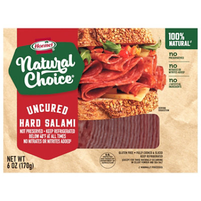 Hormel Natural Choice Salami Hard Uncured - 6 Oz - Image 1