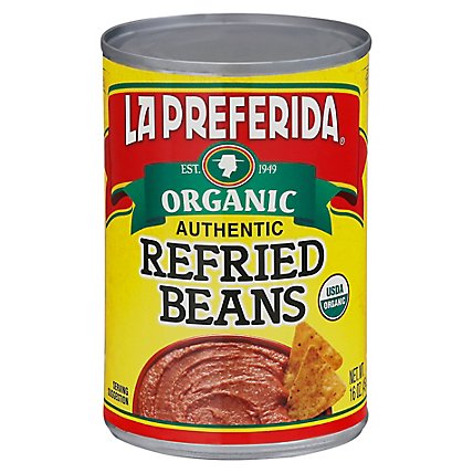 La Preferida Organic Beans Refried Authentic Can - 15 Oz - Image 1