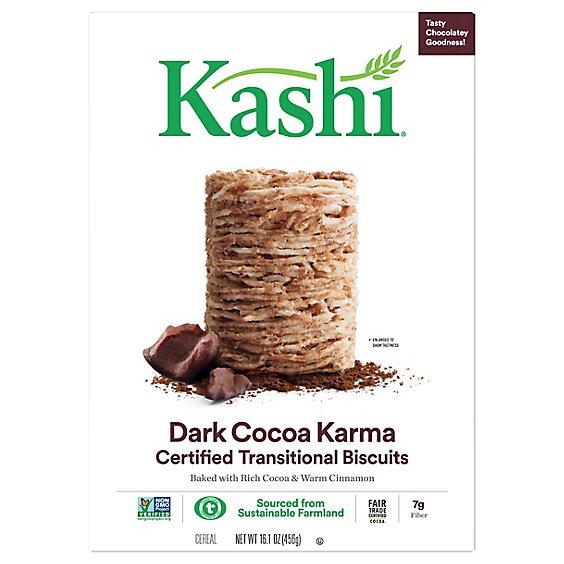 Kashi Breakfast Cereal Vegan Protein Dark Cocoa Karma - 16.1 Oz