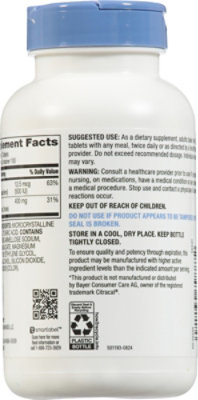 Signature Select/Care Calcium Citrate 400mg Plus Vitamin D3 500IU Dietary Supplement Tablet - 200 Count - Image 4