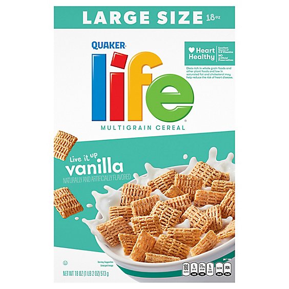 Quaker Life Cereal Multigrain Vanilla - 18 Oz