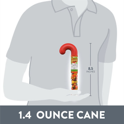 REESE'S PIECES Peanut Butter in a Crunchy Shell Christmas Candy Plastic Cane - 1.4 Oz - Image 5