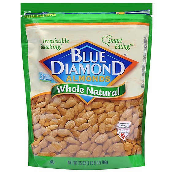Blue Diamond Almonds Whole Natural - 25 Oz